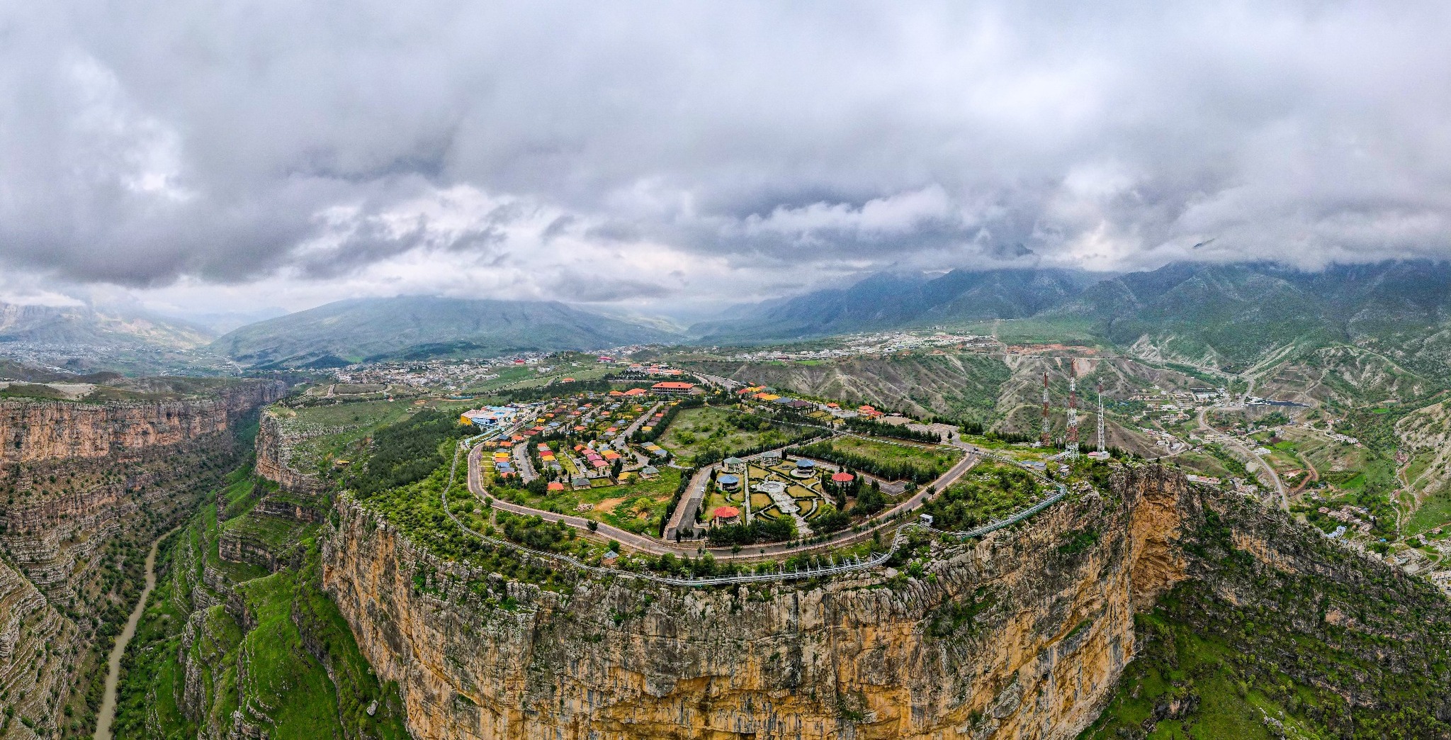 Kurdistan mountain landscape at Shingel Bana resort complex