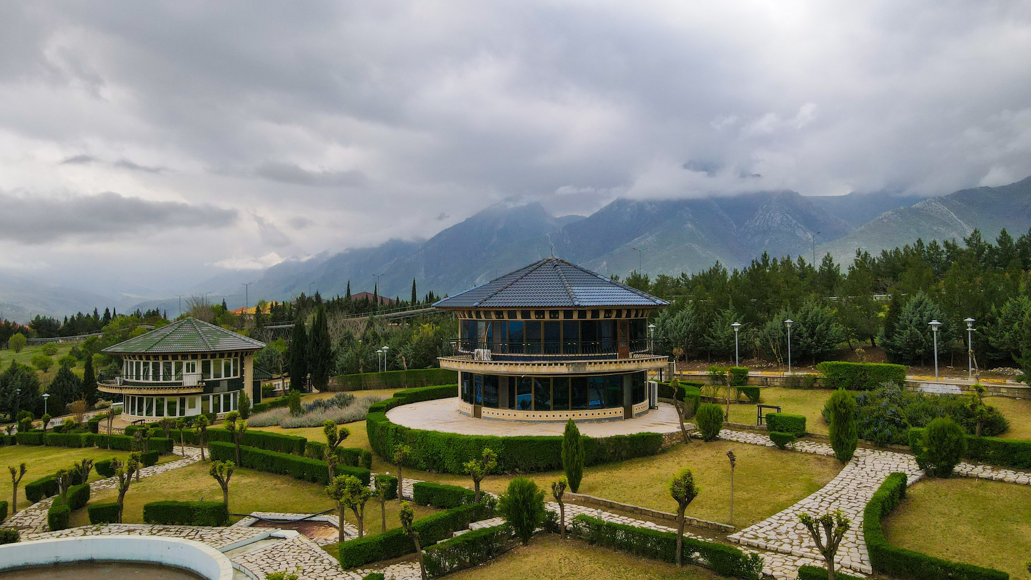Luxury VIP villas with unique architecture and landscaped gardens